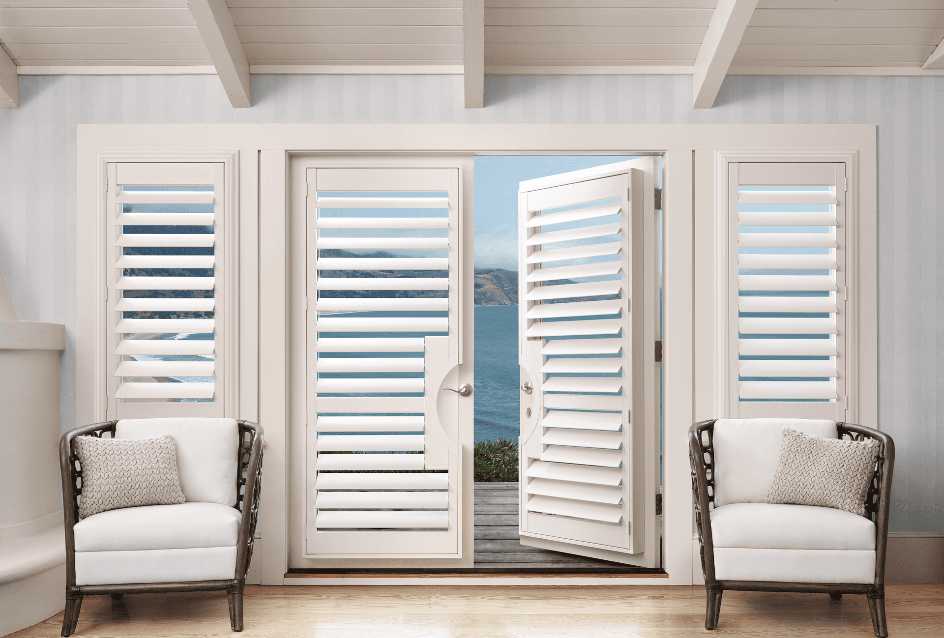 Cut-Out Shutters and Window Shades